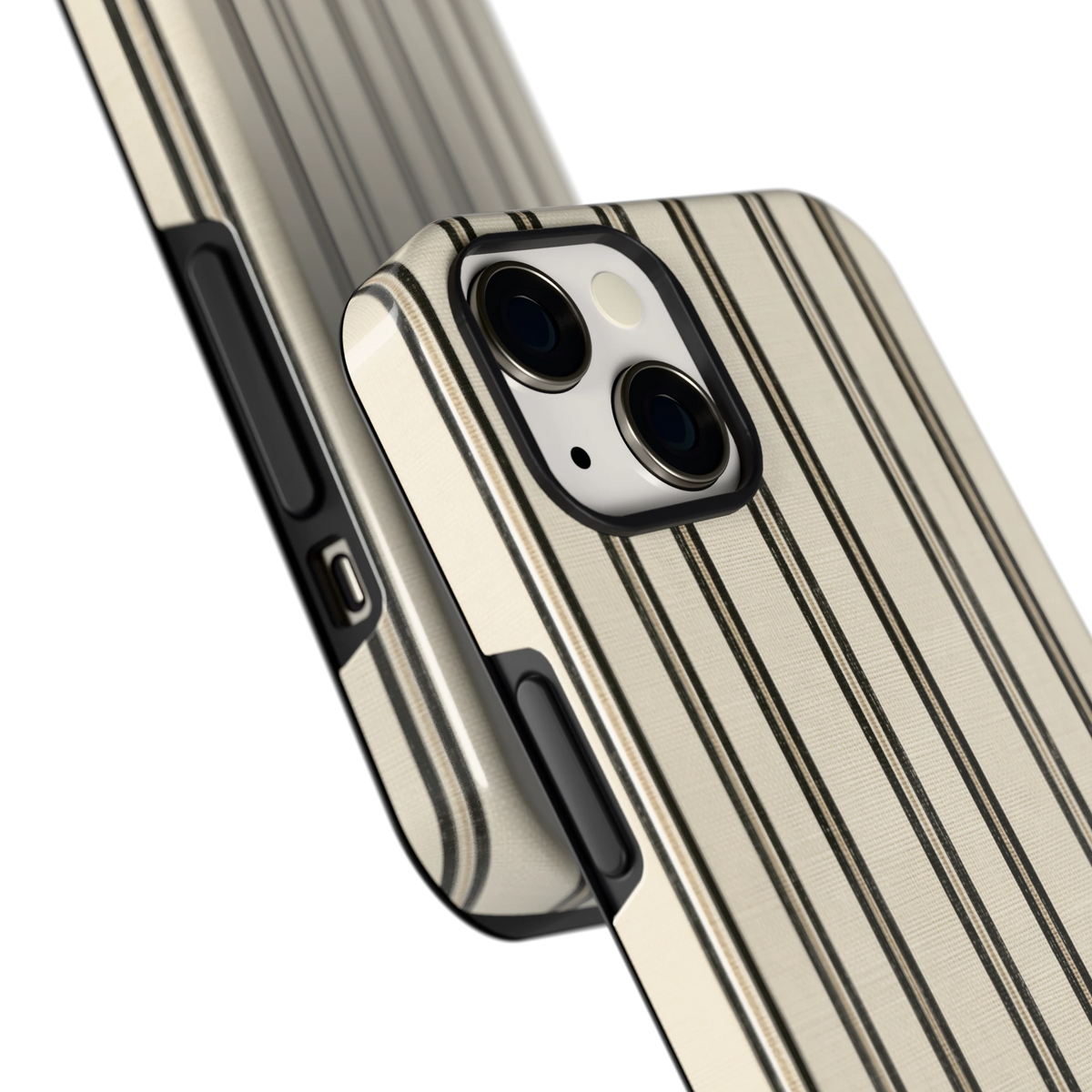 Klassieke Strepen hoesje voor iPhone 13, close-up
