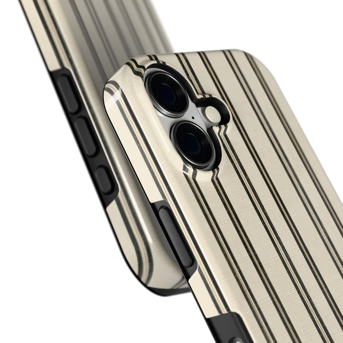 Klassieke Strepen hoesje voor iPhone 17, close-up
