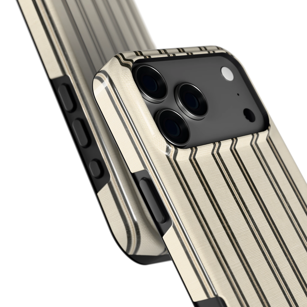 Klassieke Strepen hoesje voor iPhone 17 Pro Max, close-up