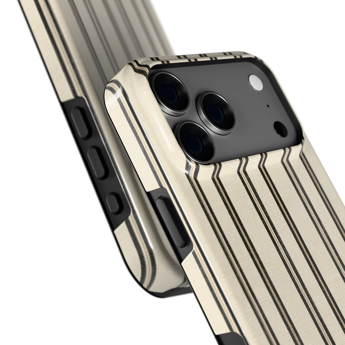 Klassieke Strepen hoesje voor iPhone 18 Pro Max, close-up