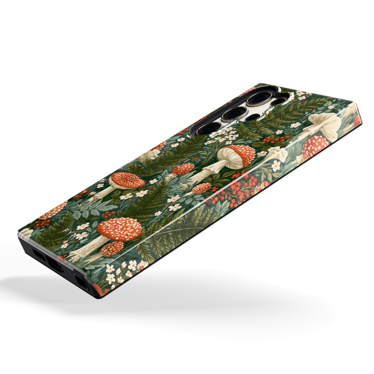Vliegenzwammenbos hoesje voor Galaxy S23 Ultra, schuin