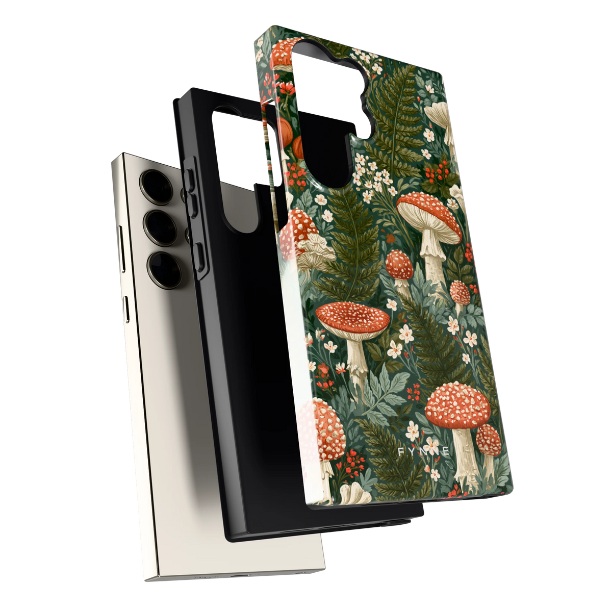 Vliegenzwammenbos hoesje voor Galaxy S23 Ultra, los van de telefoon
