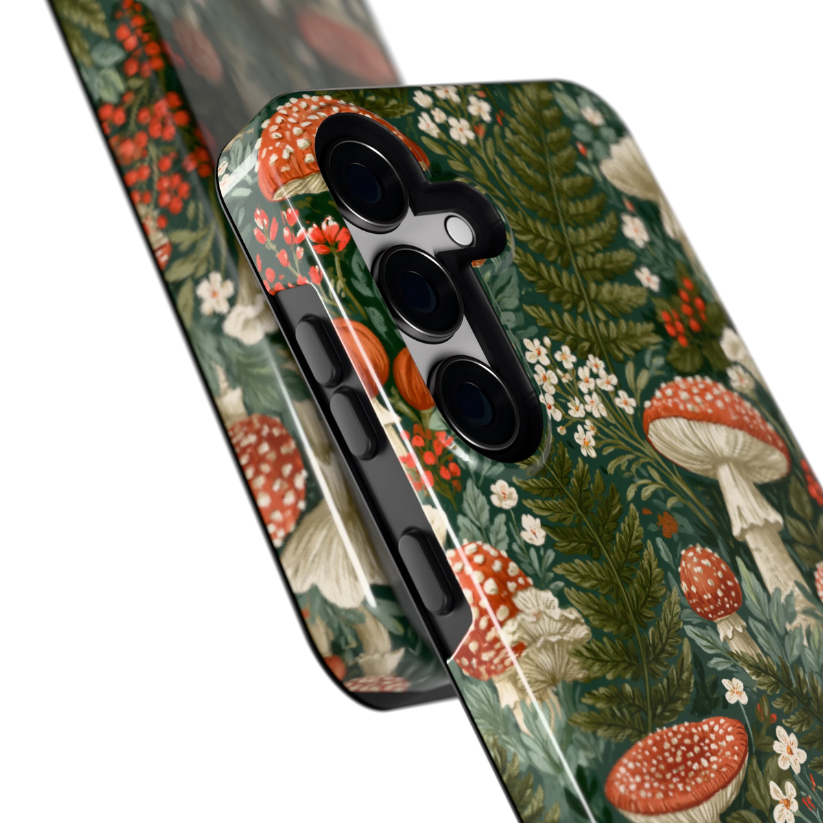 Vliegenzwammenbos hoesje voor Galaxy S24, close-up