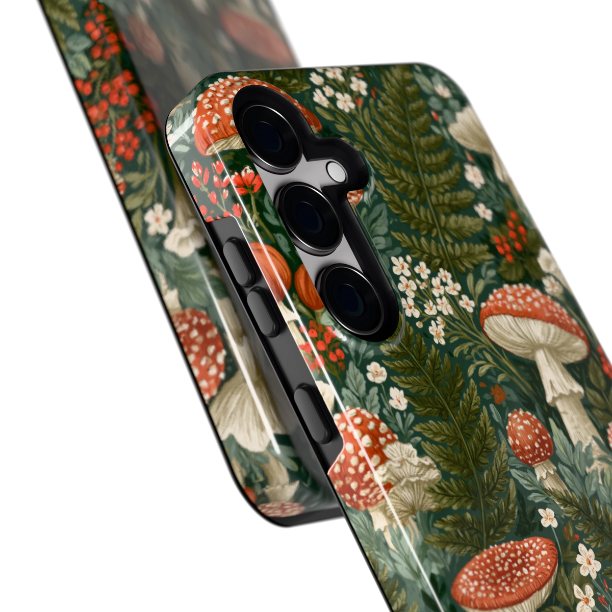 Vliegenzwammenbos hoesje voor Galaxy S24+, close-up