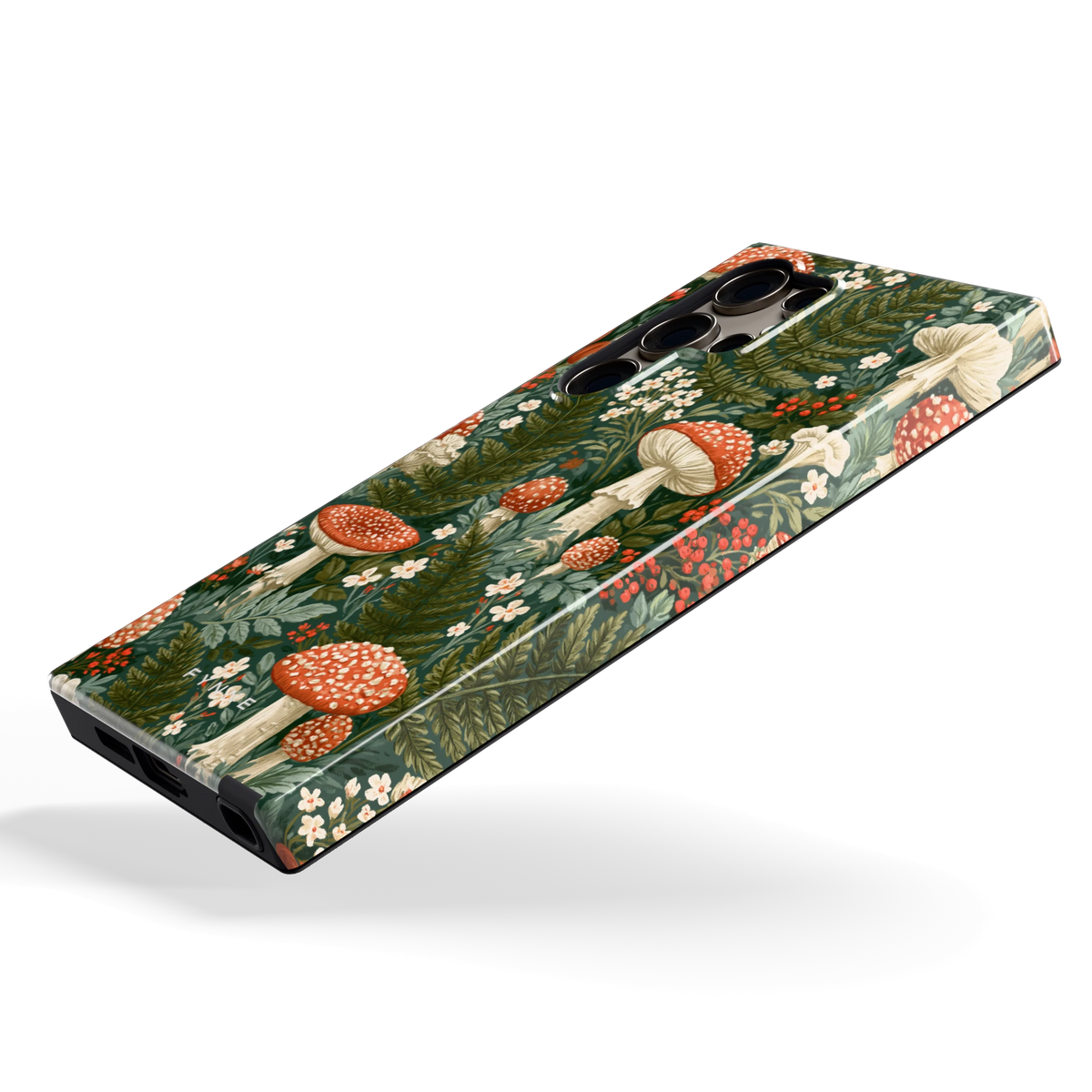 Vliegenzwammenbos hoesje voor Galaxy S24 Ultra, schuin