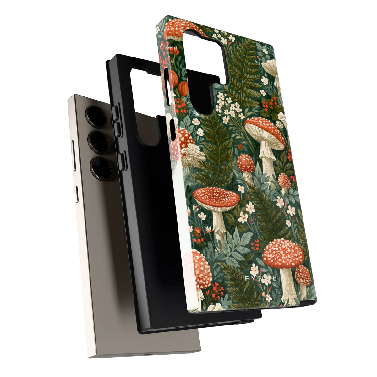 Vliegenzwammenbos hoesje voor Galaxy S24 Ultra, los van de telefoon