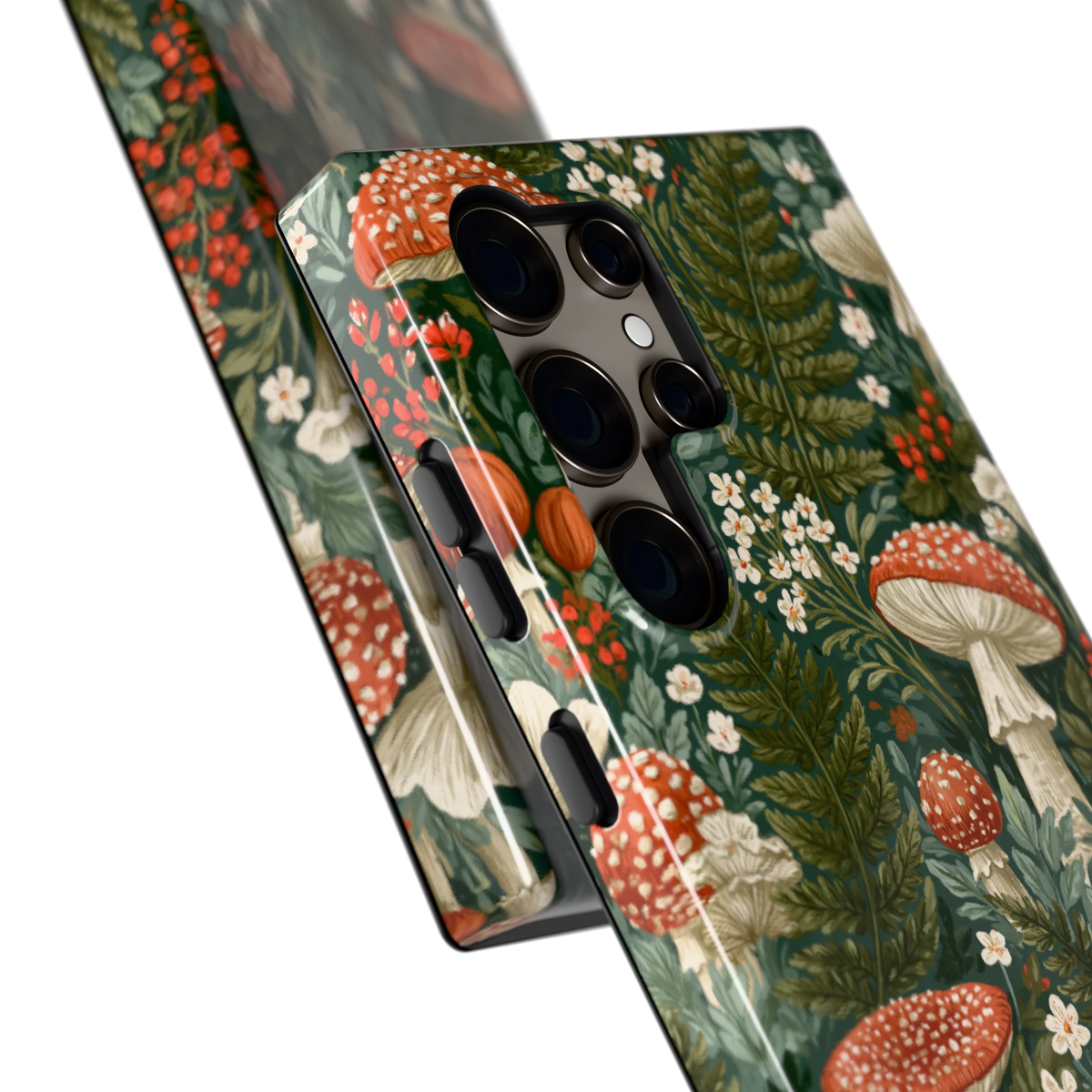 Vliegenzwammenbos hoesje voor Galaxy S24 Ultra, close-up