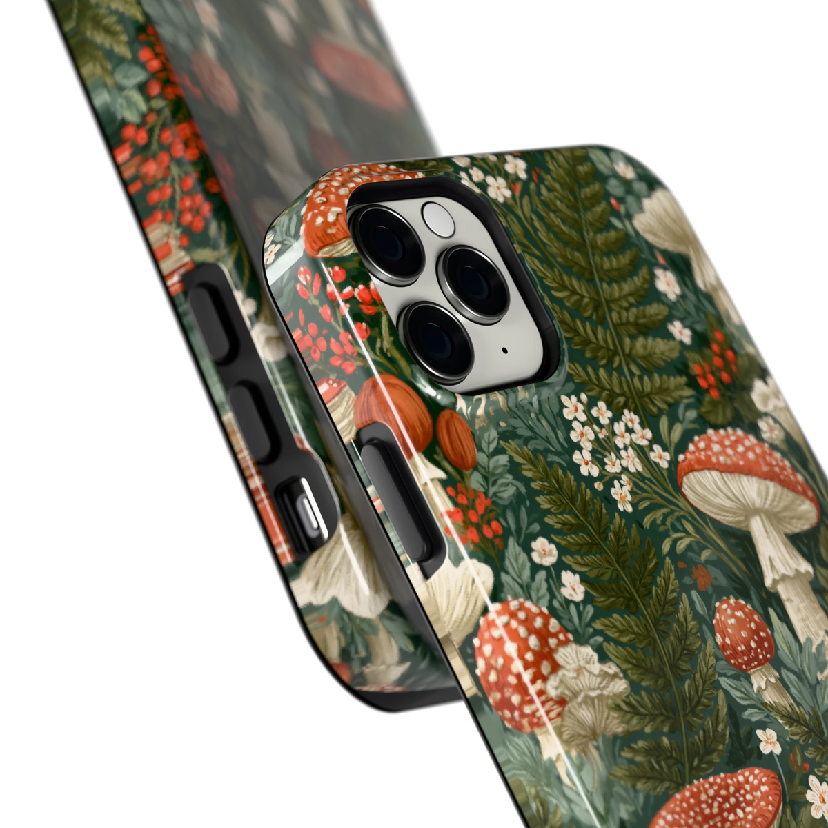 Vliegenzwammenbos hoesje voor iPhone 11 Pro Max, close-up