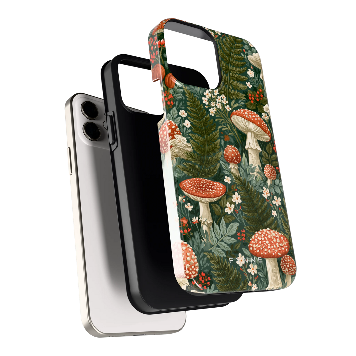 Vliegenzwammenbos hoesje voor iPhone 12, los van de telefoon