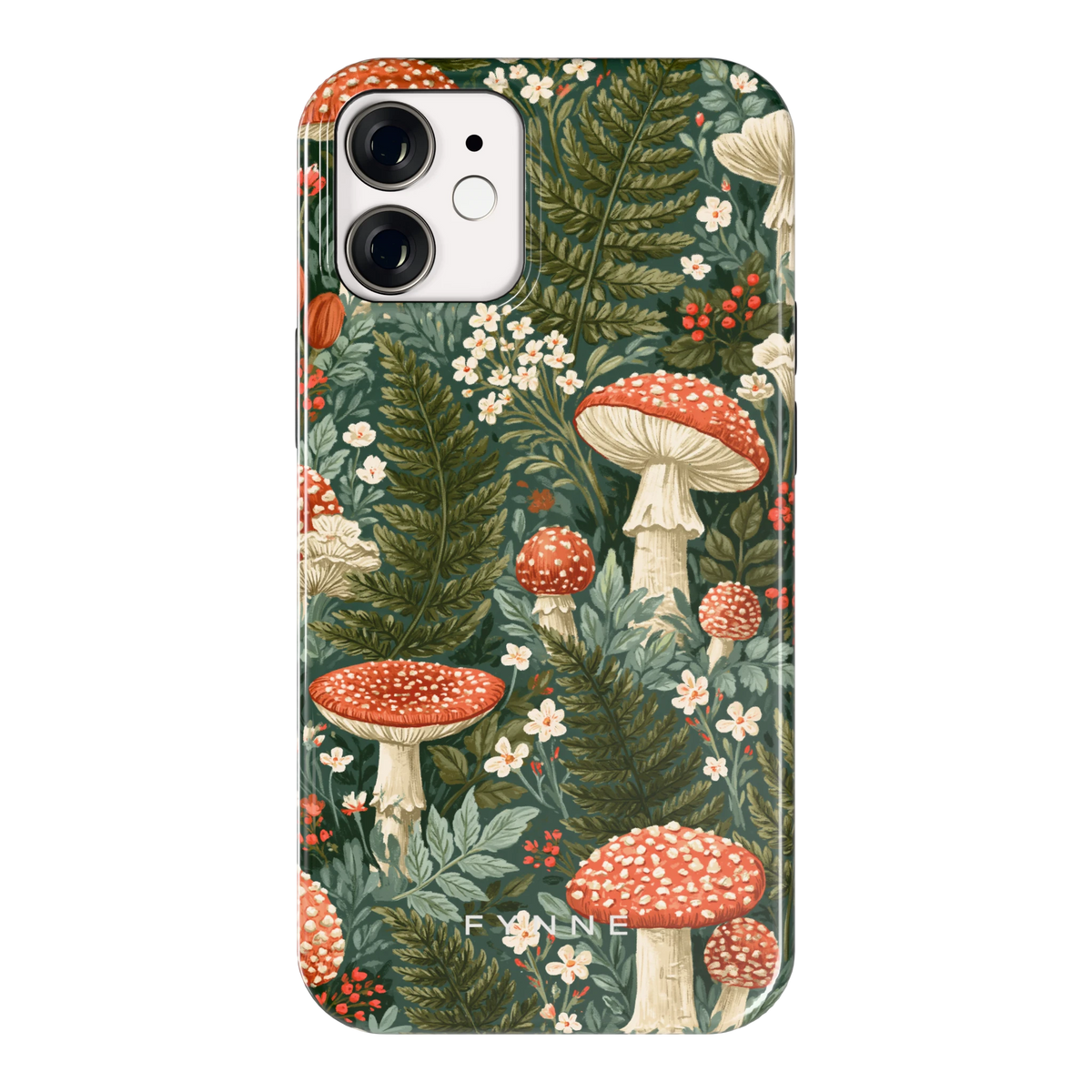 Vliegenzwammenbos hoesje voor iPhone 12 mini, achterkant
