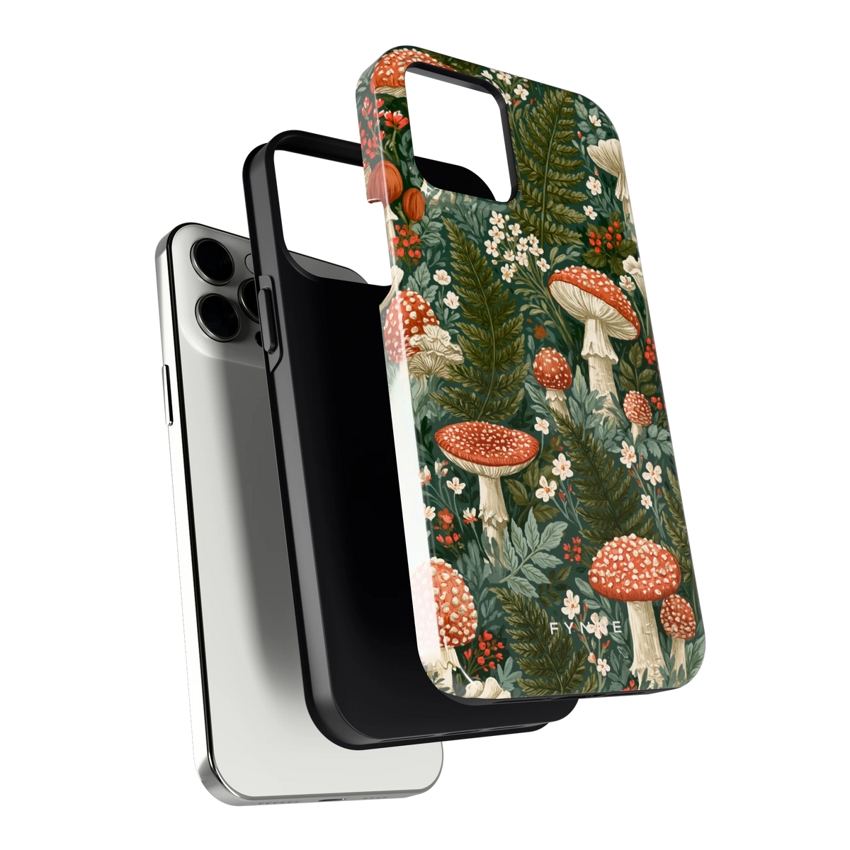 Vliegenzwammenbos hoesje voor iPhone 12 Pro Max, los van de telefoon