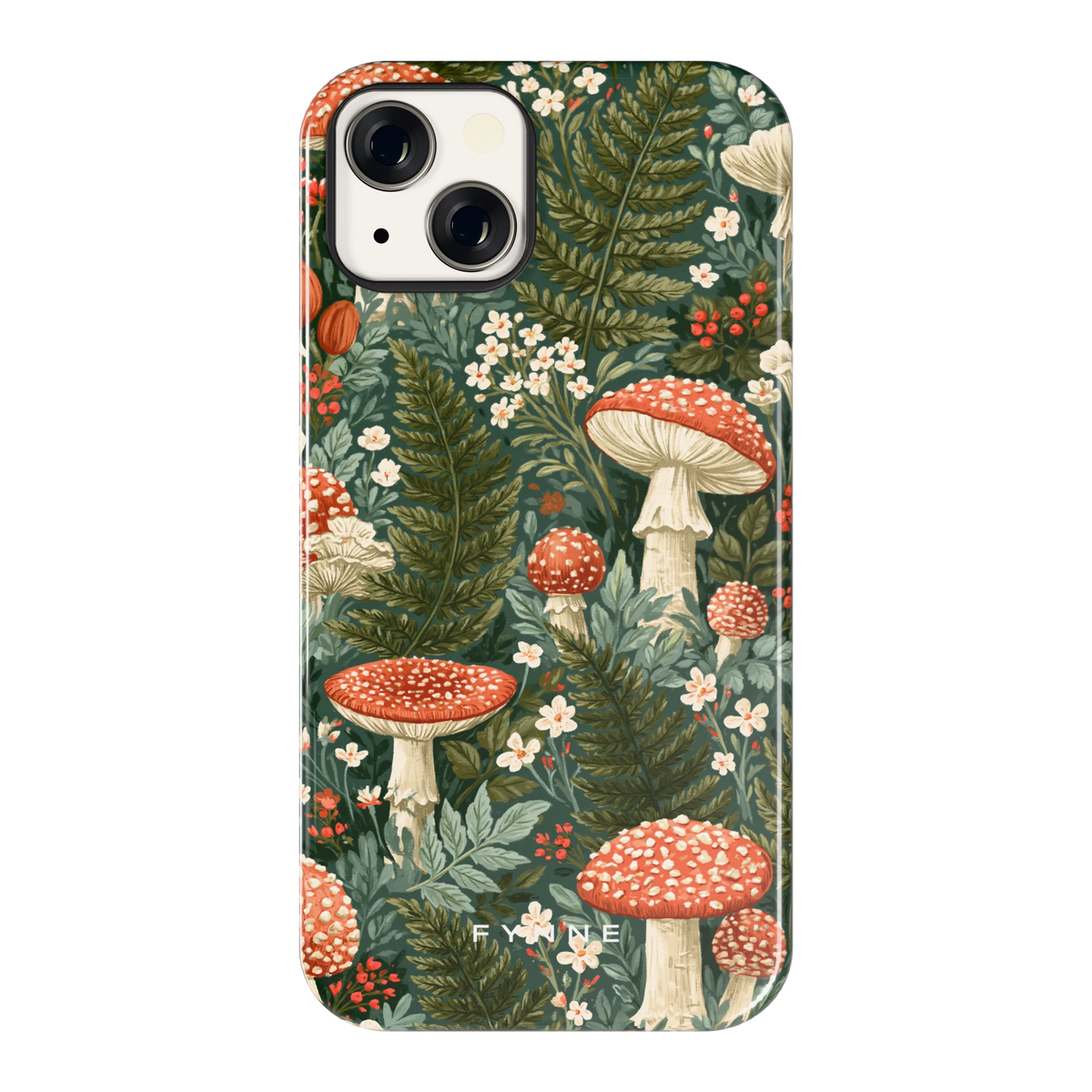 Vliegenzwammenbos hoesje voor iPhone 13, achterkant