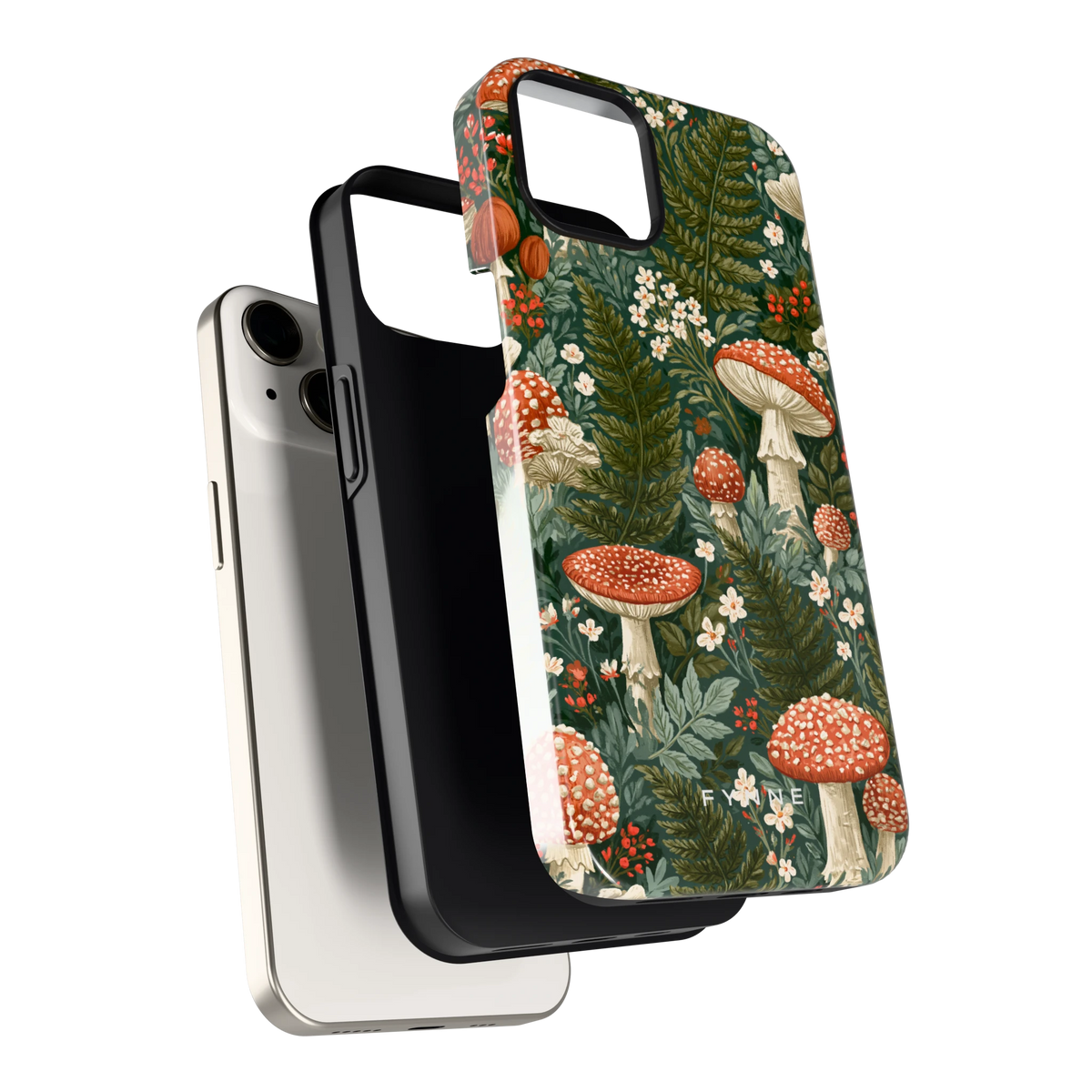 Vliegenzwammenbos hoesje voor iPhone 13, los van de telefoon