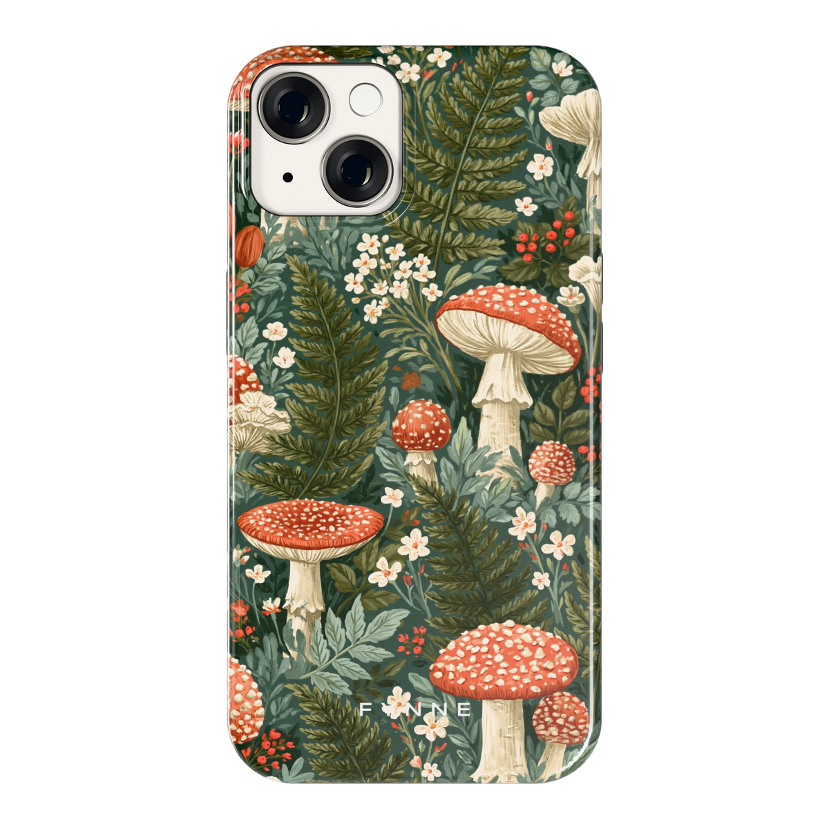 Vliegenzwammenbos hoesje voor iPhone 14, achterkant