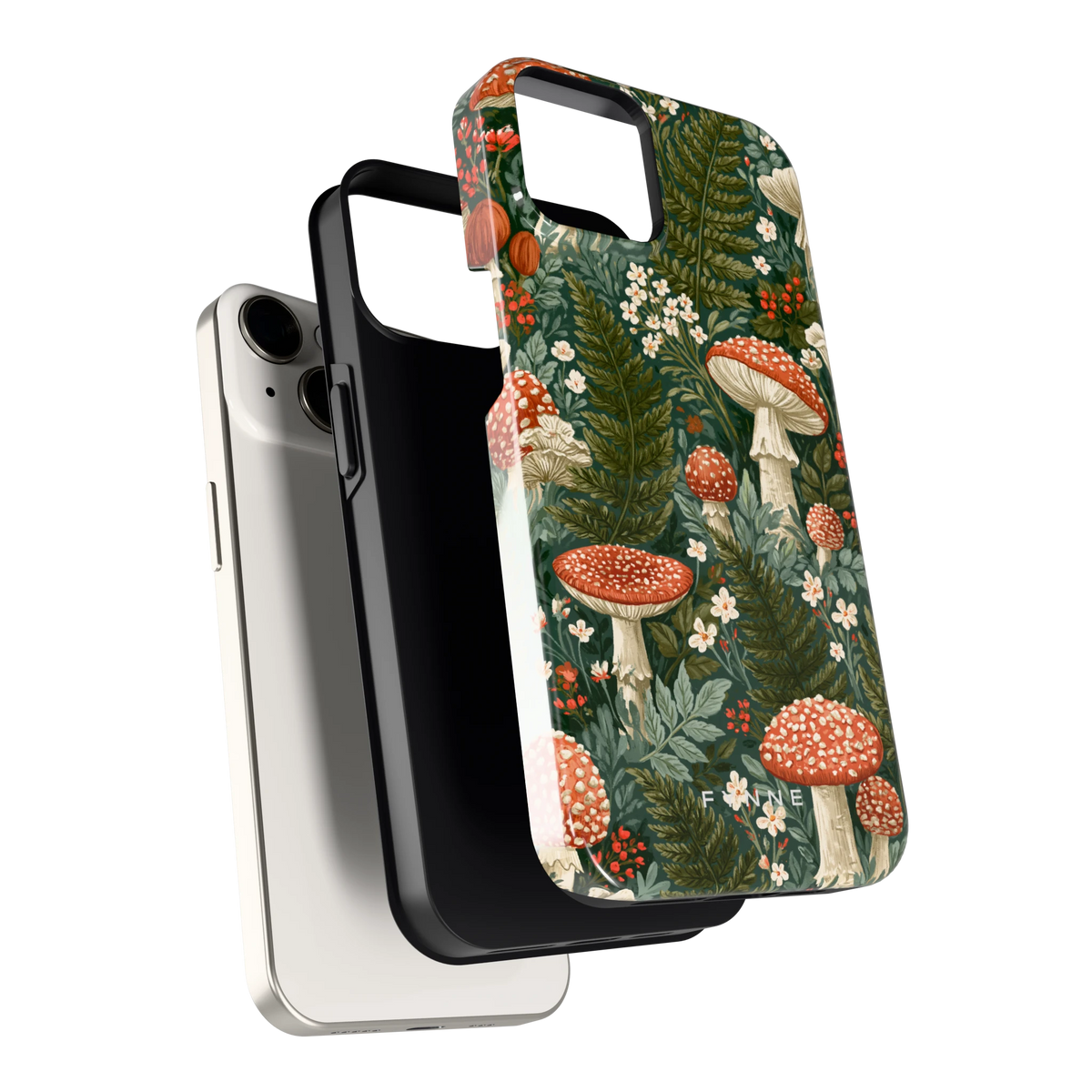 Vliegenzwammenbos hoesje voor iPhone 14, los van de telefoon