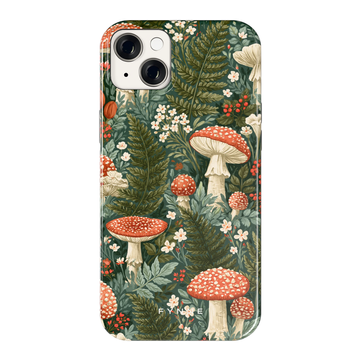 Vliegenzwammenbos hoesje voor iPhone 14 Plus, achterkant