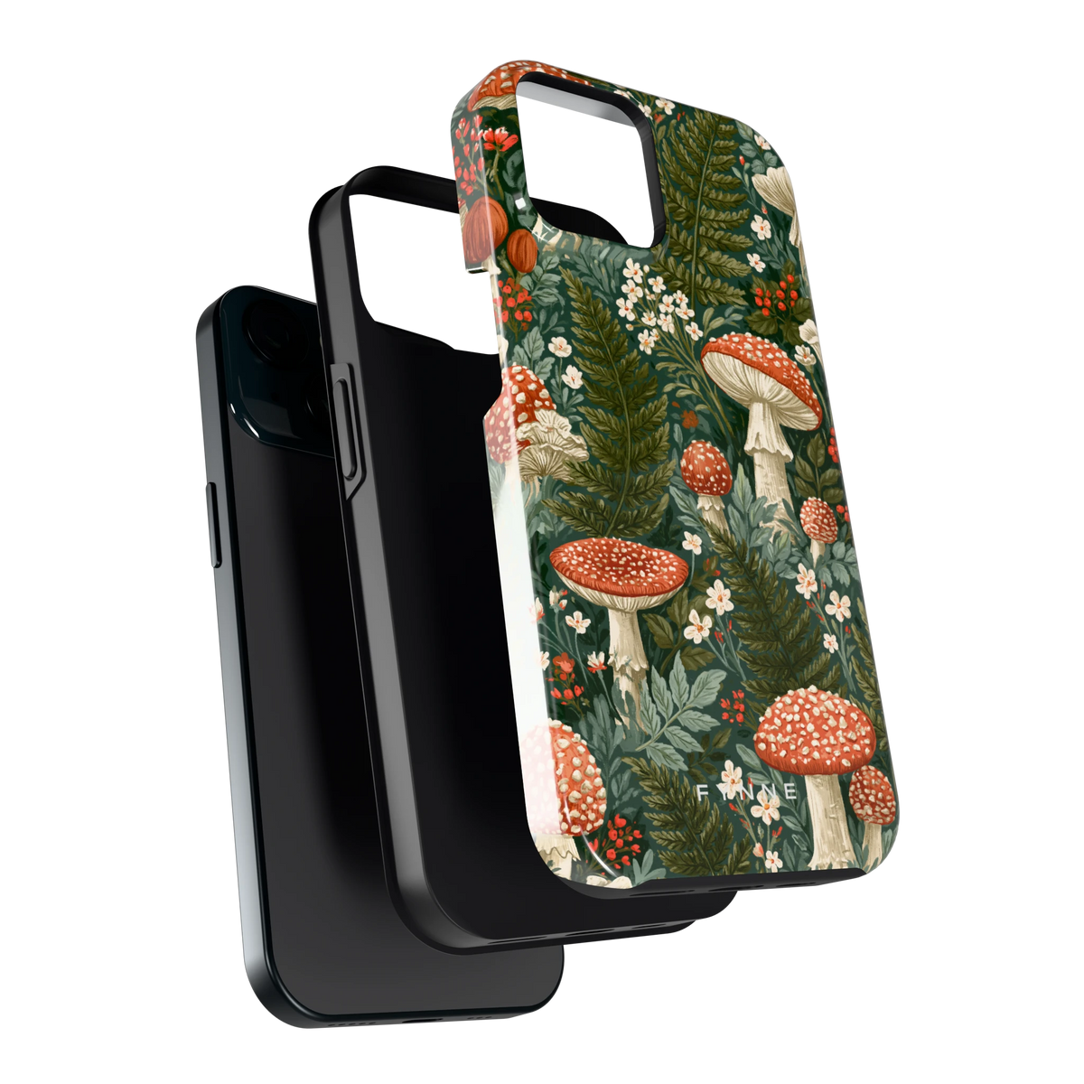 Vliegenzwammenbos hoesje voor iPhone 15, los van de telefoon