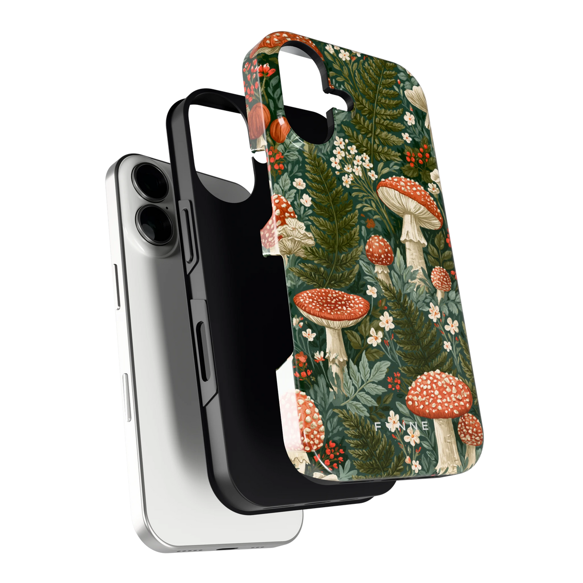 Vliegenzwammenbos hoesje voor iPhone 16, los van de telefoon