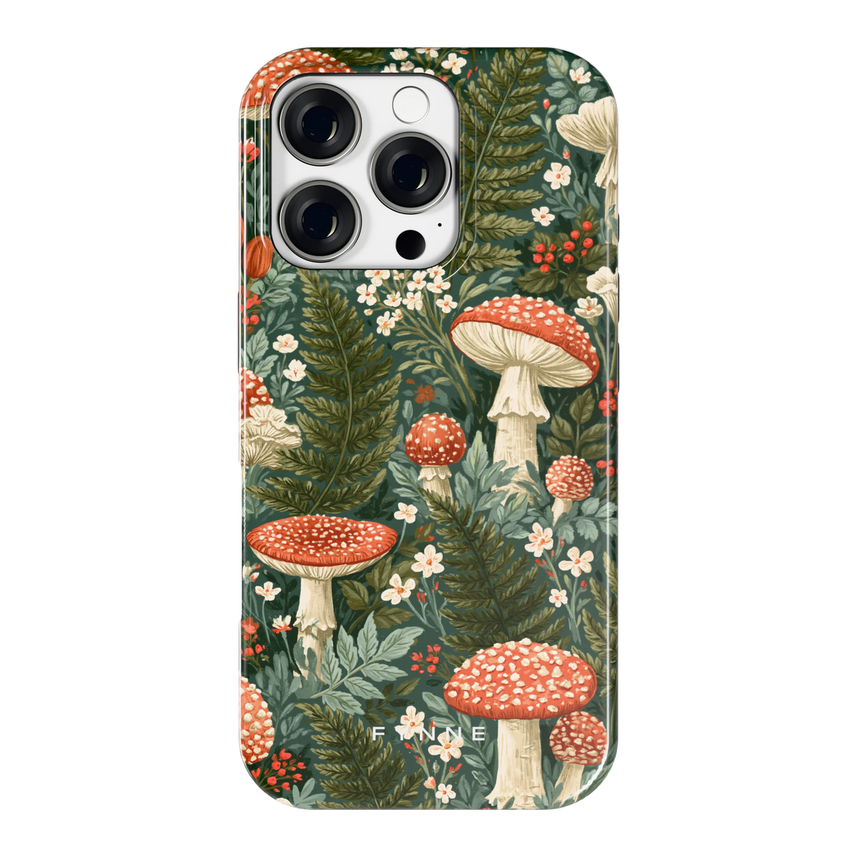 Vliegenzwammenbos hoesje voor iPhone 16 Pro, achterkant