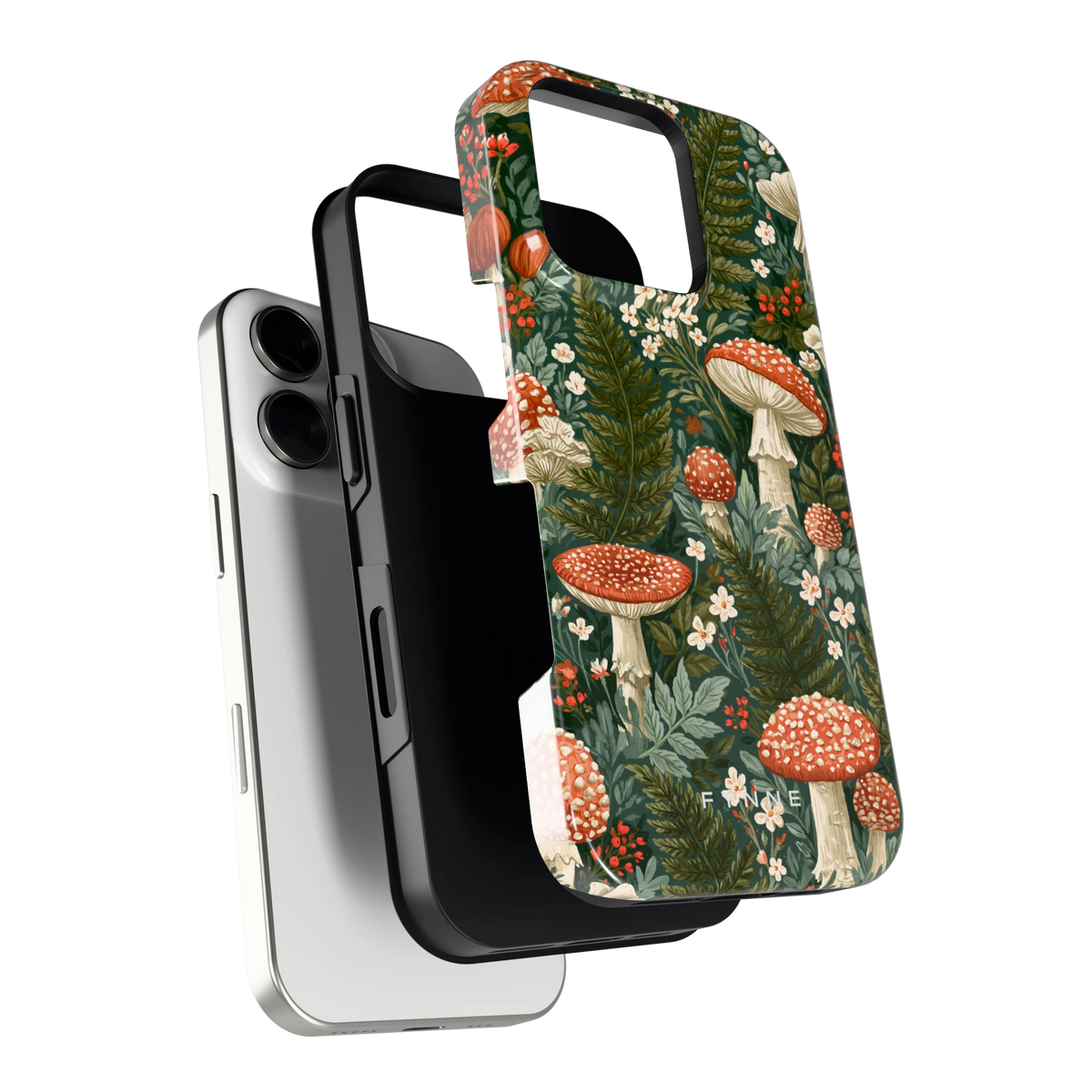 Vliegenzwammenbos hoesje voor iPhone 16 Pro, los van de telefoon