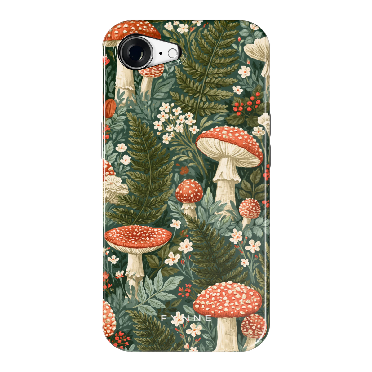 Vliegenzwammenbos hoesje voor iPhone 16e, achterkant
