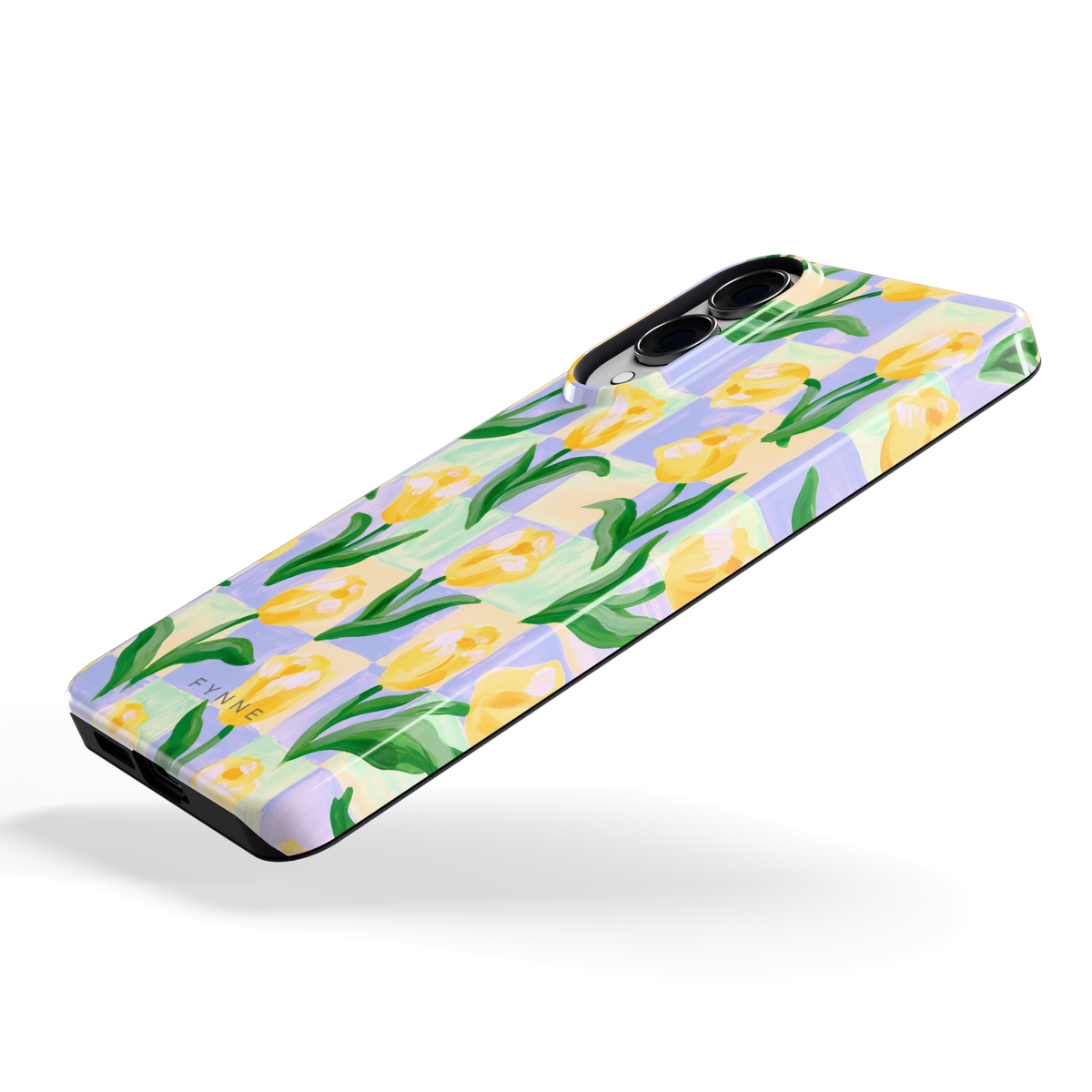 Tulpen Schaakbord hoesje voor Galaxy S25 Edge, schuin