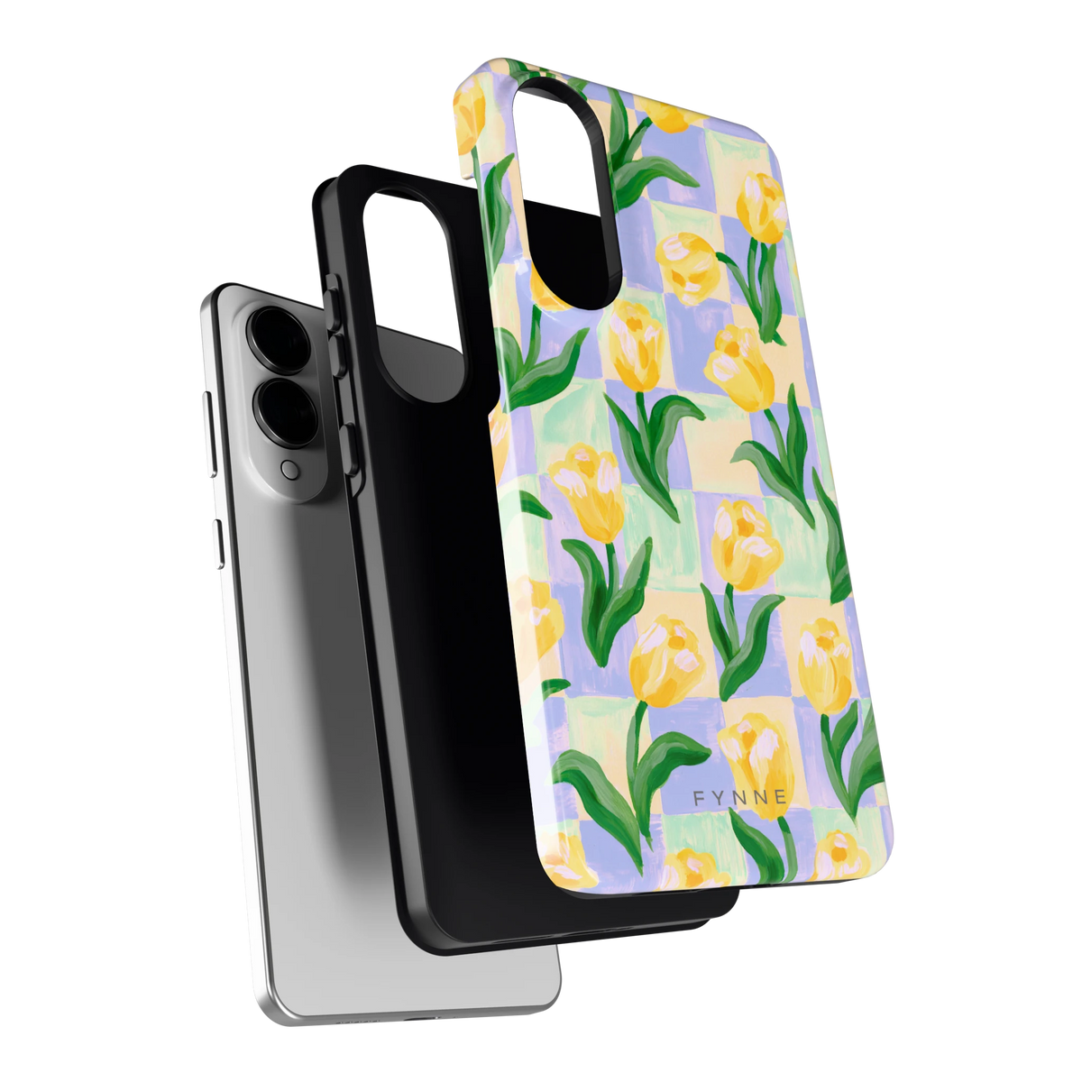 Tulpen Schaakbord hoesje voor Galaxy S25 Edge, los van de telefoon