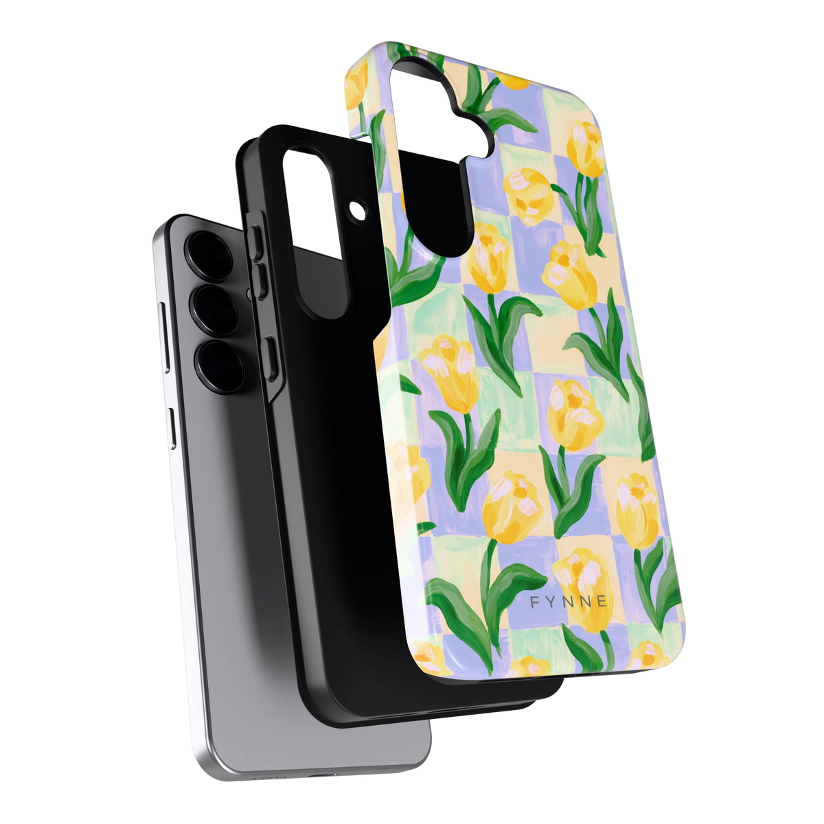 Tulpen Schaakbord hoesje voor Galaxy S25, los van de telefoon