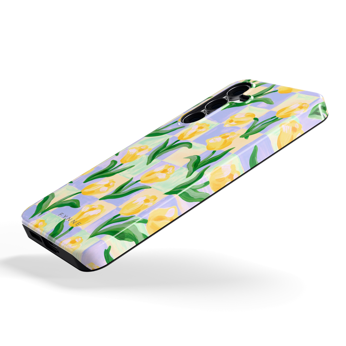 Tulpen Schaakbord hoesje voor Galaxy S25 FE, schuin