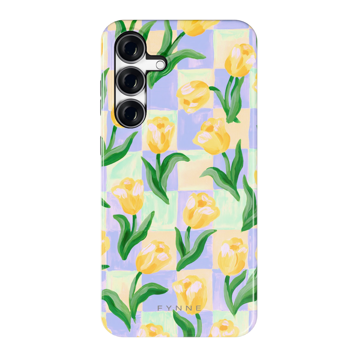 Tulpen Schaakbord hoesje voor Galaxy S25 FE, achterkant