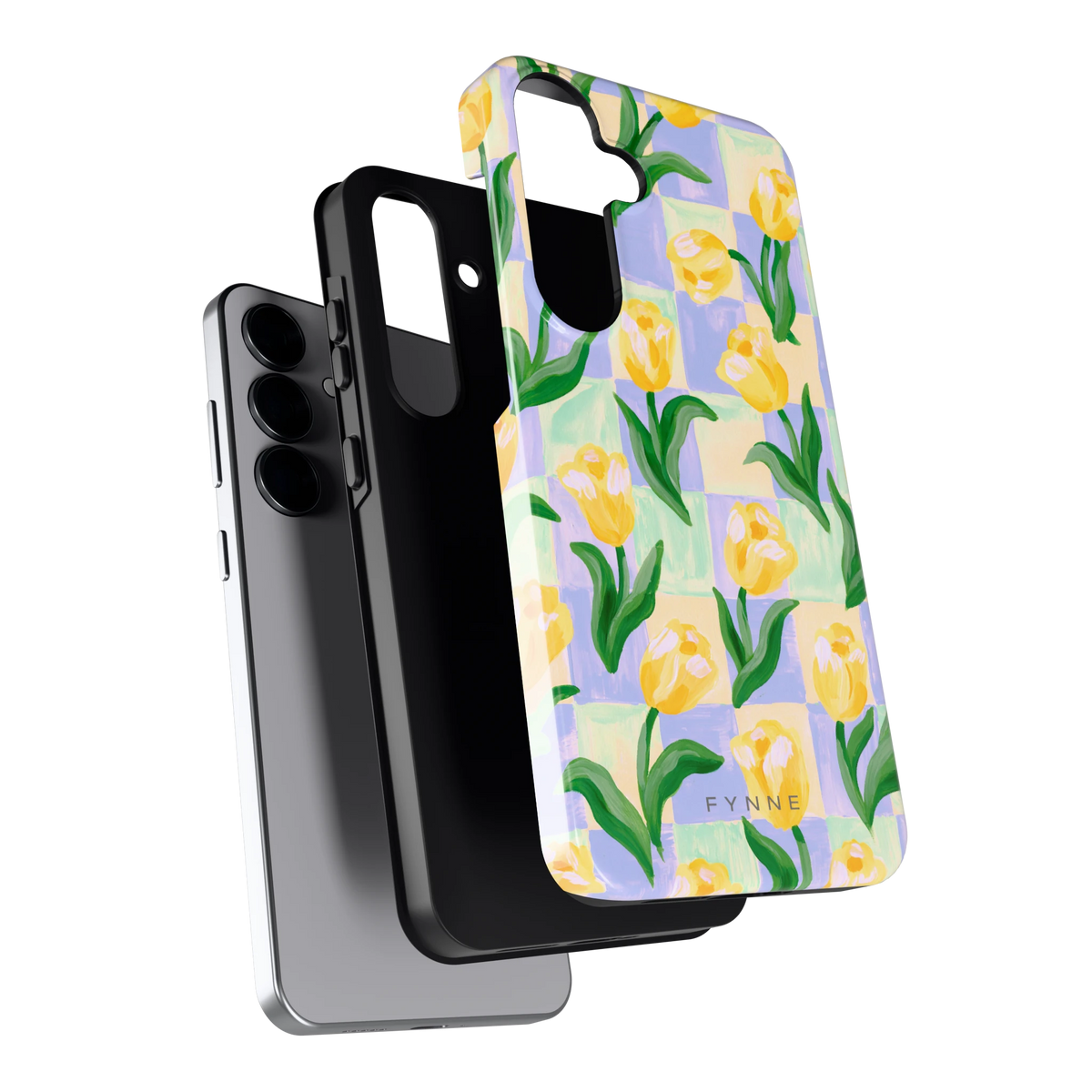Tulpen Schaakbord hoesje voor Galaxy S25+, los van de telefoon