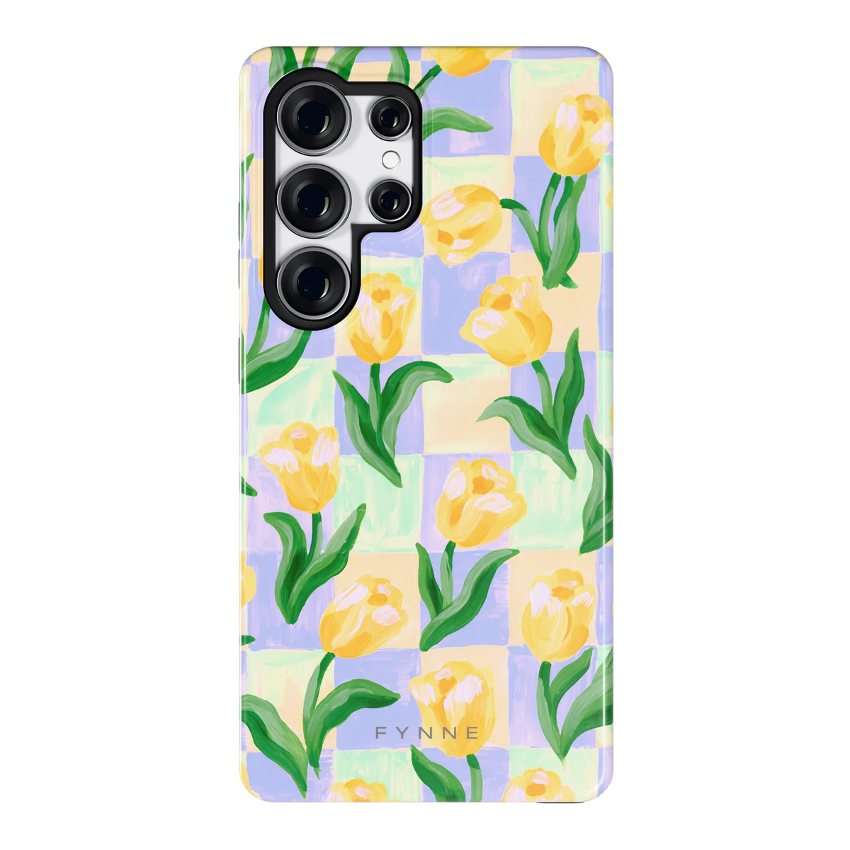 Tulpen Schaakbord hoesje voor Galaxy S25 Ultra, achterkant