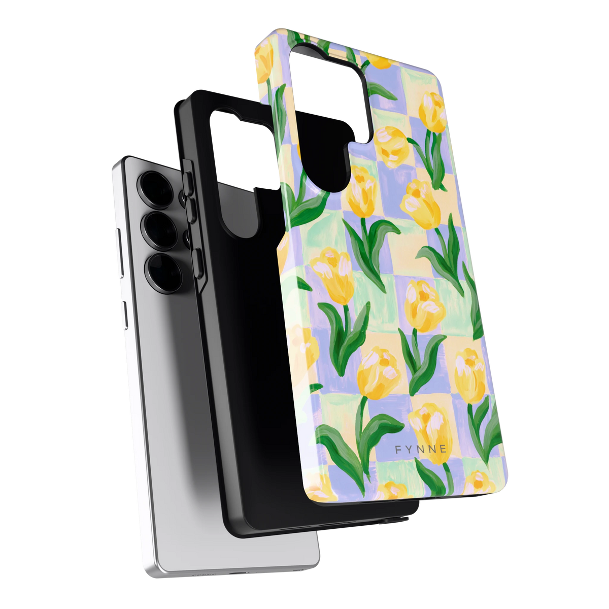 Tulpen Schaakbord hoesje voor Galaxy S25 Ultra, los van de telefoon