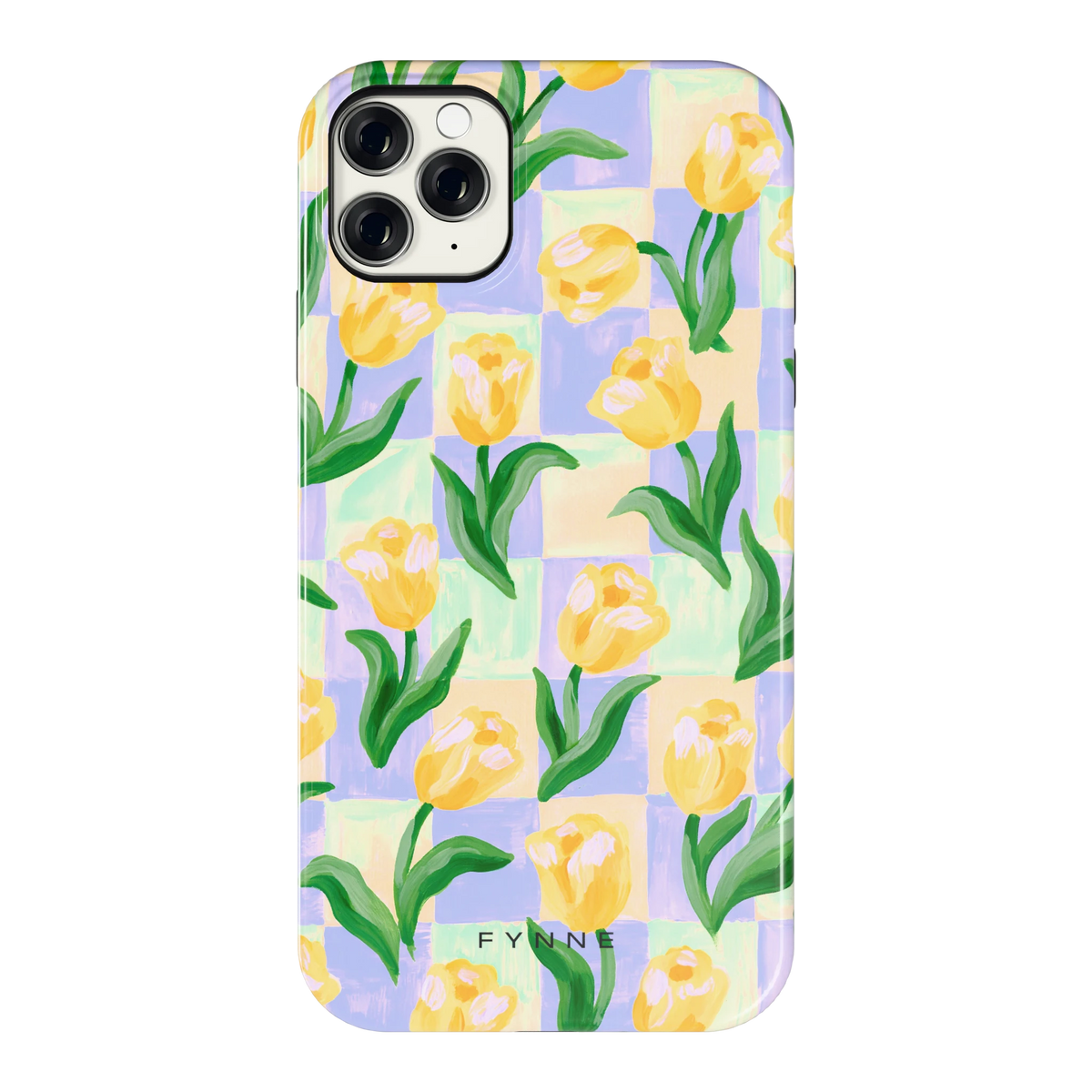 Tulpen Schaakbord hoesje voor iPhone 11 Pro Max, achterkant