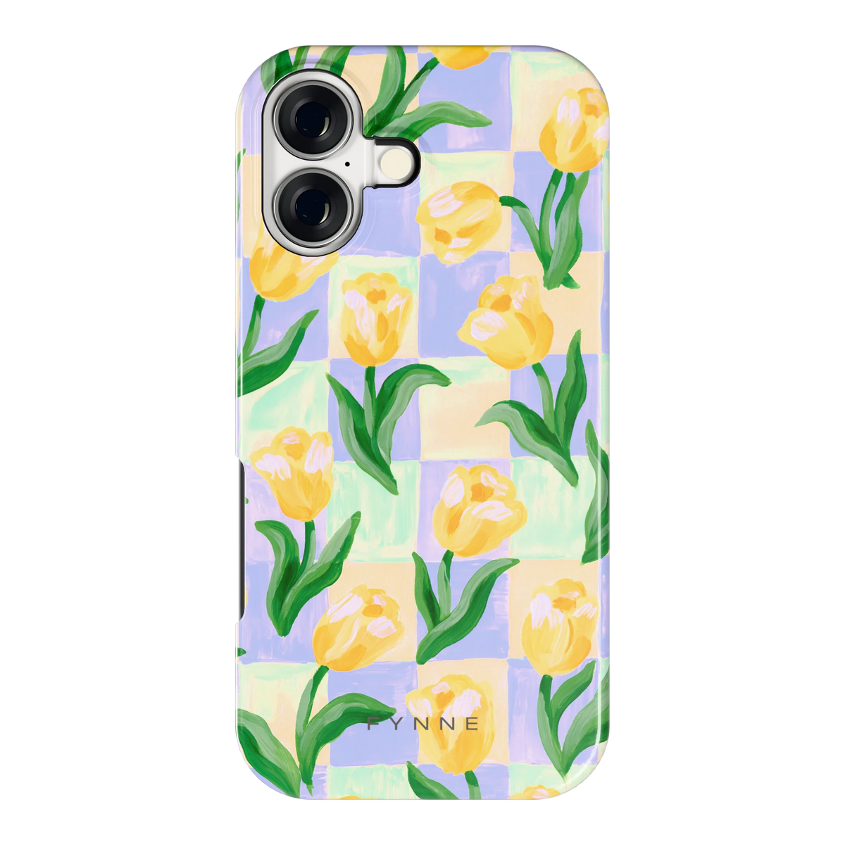 Tulpen Schaakbord hoesje voor iPhone 17, achterkant