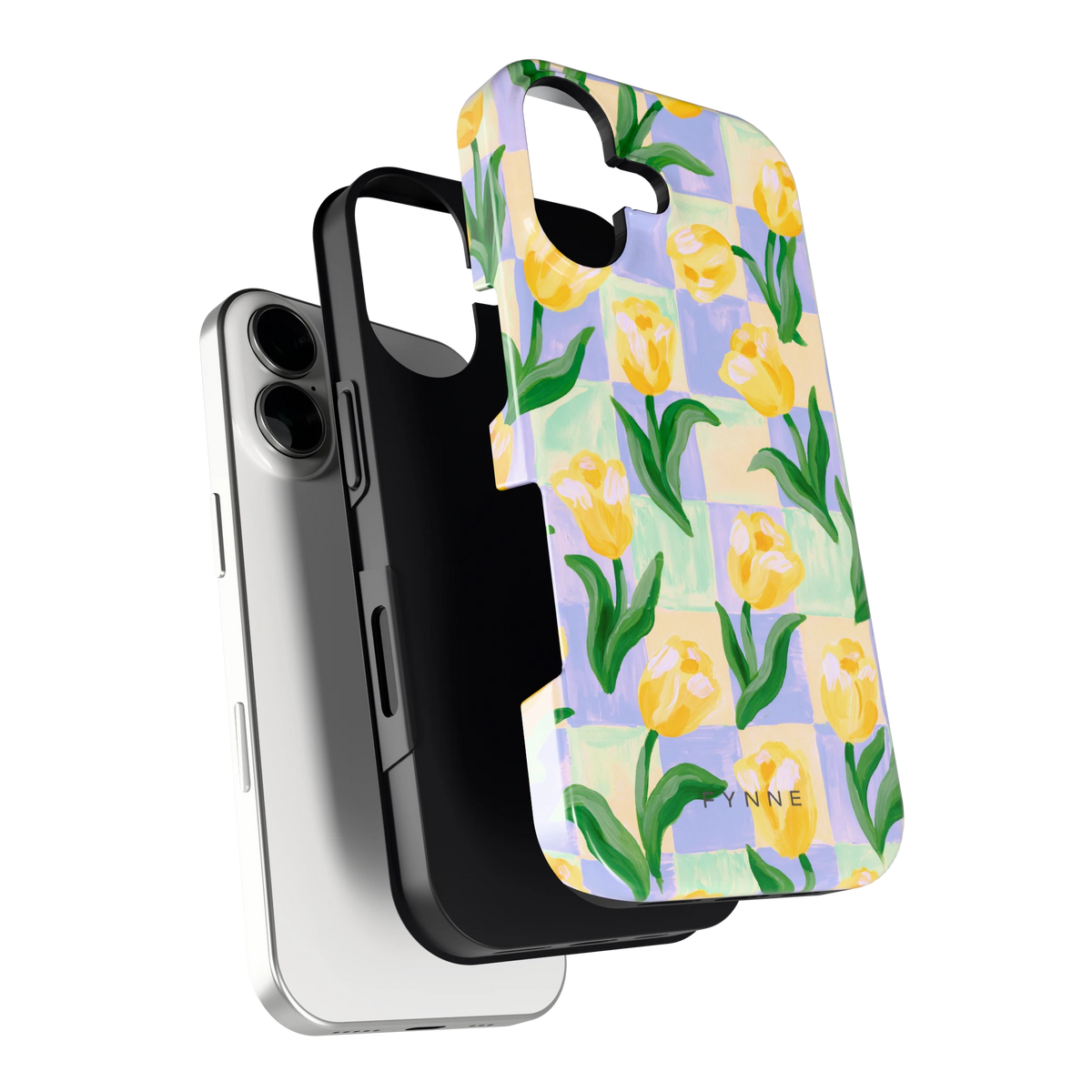 Tulpen Schaakbord hoesje voor iPhone 17, los van de telefoon