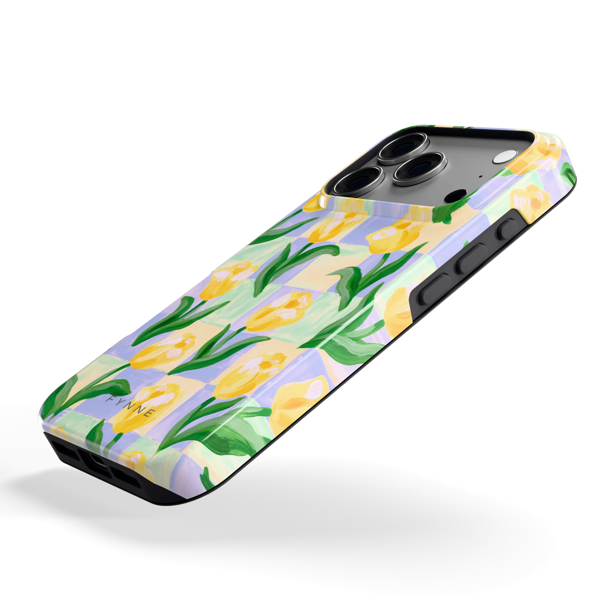 Tulpen Schaakbord hoesje voor iPhone 17 Pro, schuin