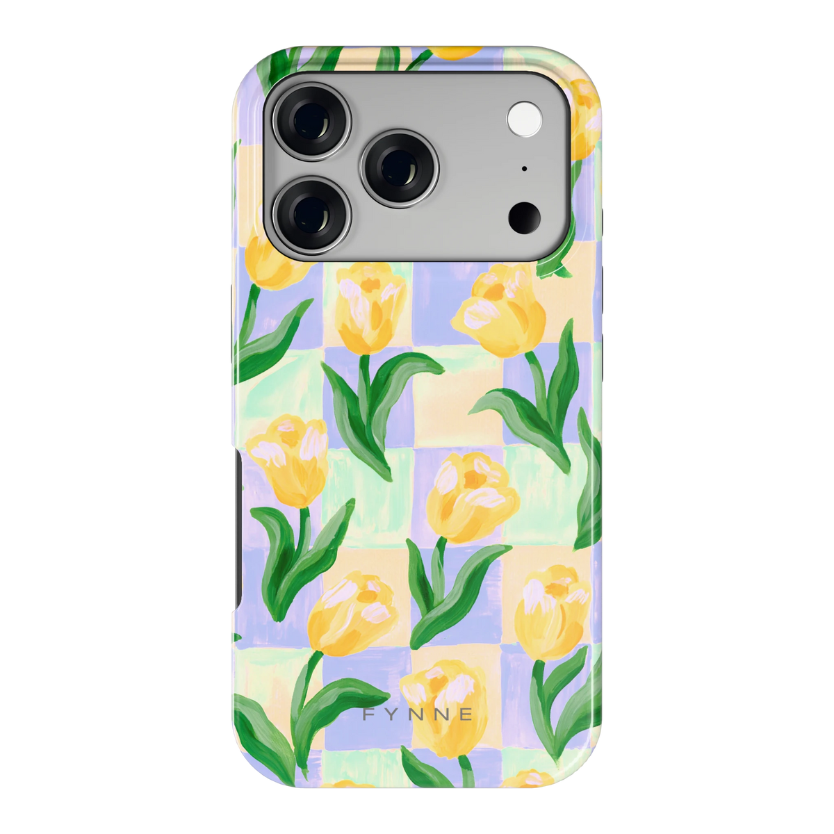 Tulpen Schaakbord hoesje voor iPhone 17 Pro, achterkant