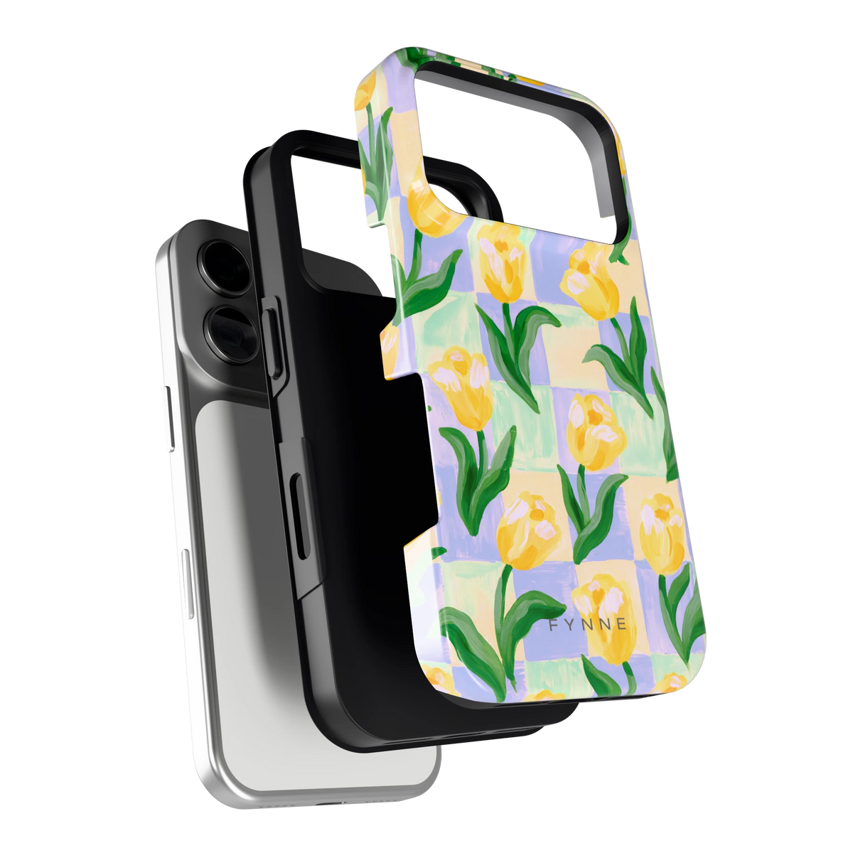Tulpen Schaakbord hoesje voor iPhone 17 Pro, los van de telefoon