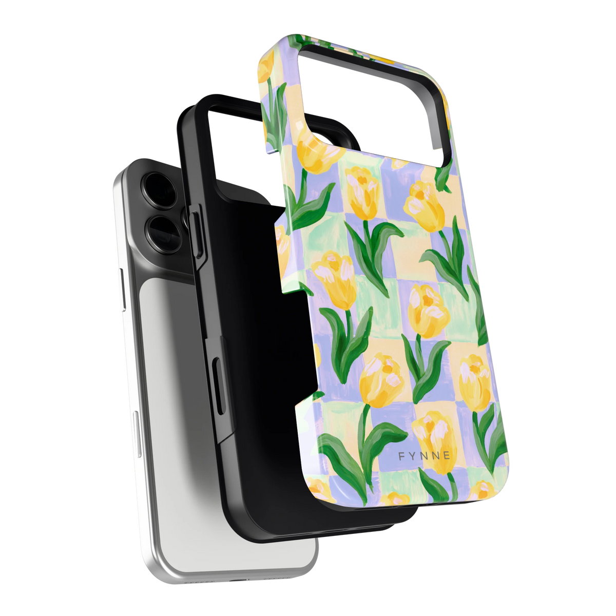Tulpen Schaakbord hoesje voor iPhone 17 Pro Max, los van de telefoon