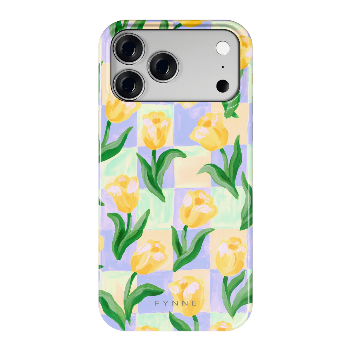 Tulpen Schaakbord hoesje voor iPhone 18 Pro Max, achterkant