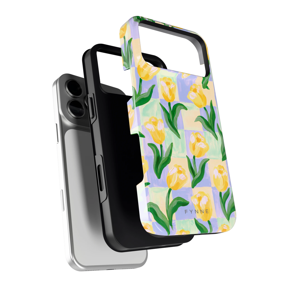 Tulpen Schaakbord hoesje voor iPhone 18 Pro Max, los van de telefoon