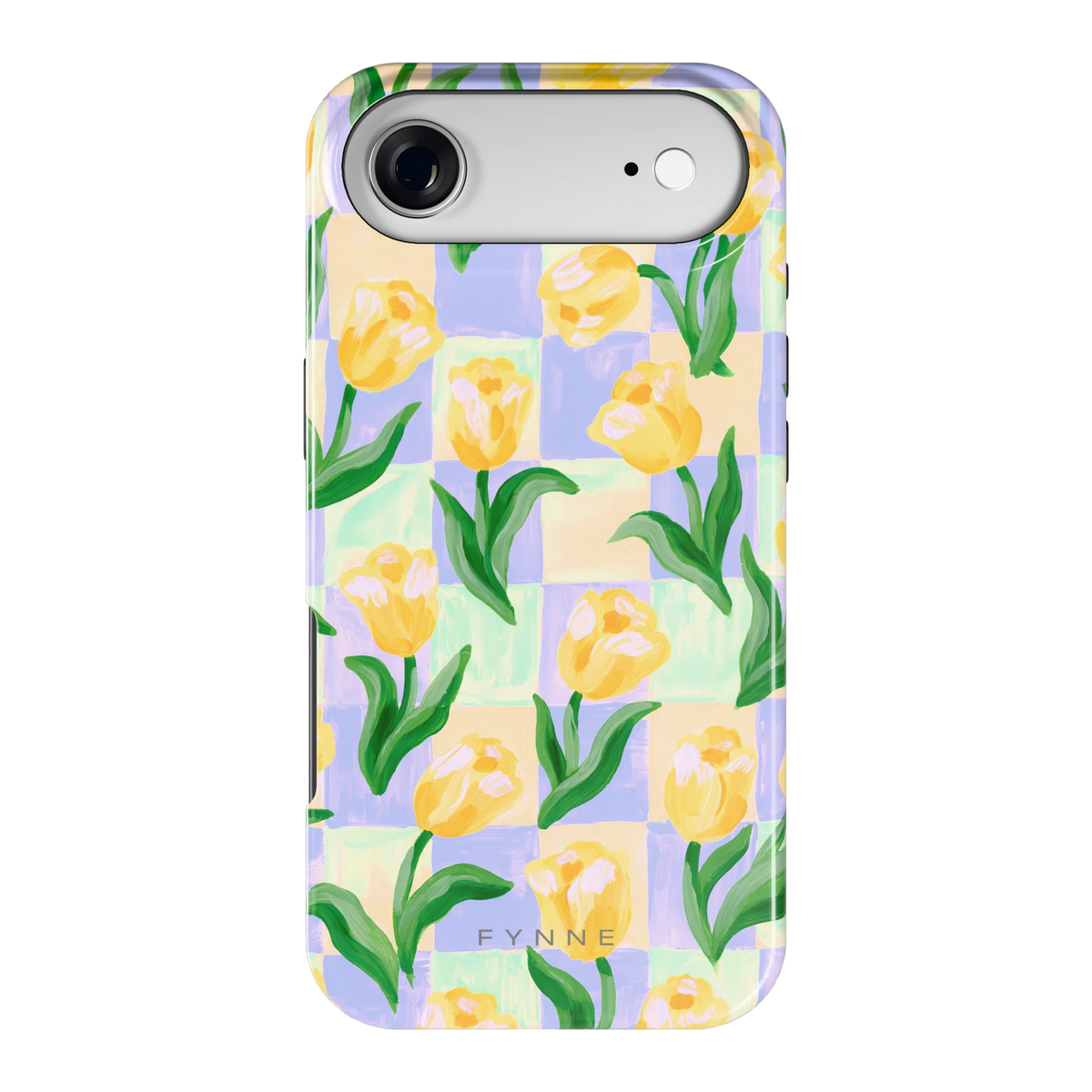 Tulpen Schaakbord hoesje voor iPhone Air, achterkant