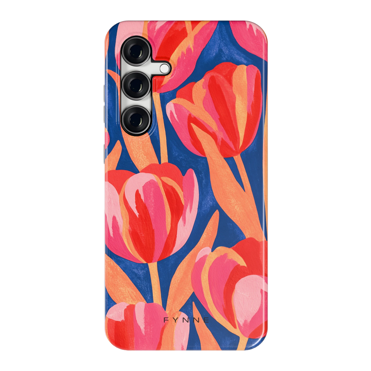 Geschilderde tulpen hoesje voor Galaxy S24 FE, achterkant