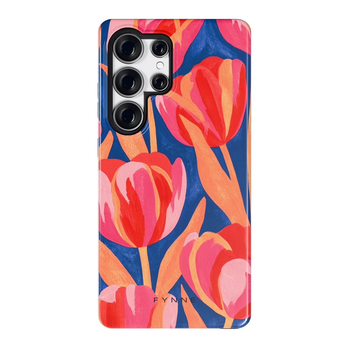 Geschilderde tulpen hoesje voor Galaxy S25 Ultra, achterkant