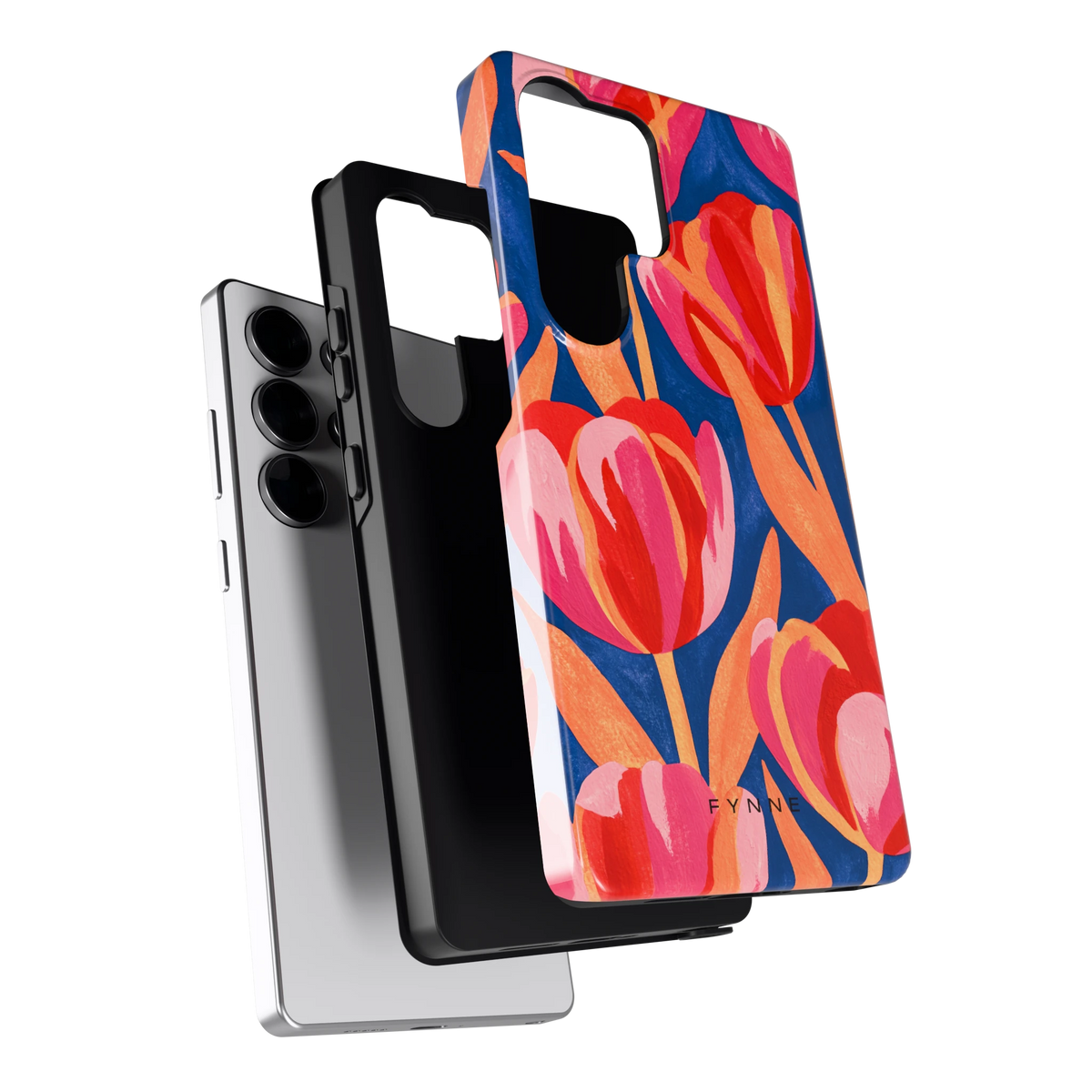 Geschilderde tulpen hoesje voor Galaxy S25 Ultra, los van de telefoon