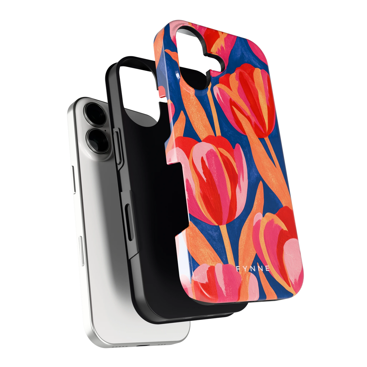 Geschilderde tulpen hoesje voor iPhone 17, los van de telefoon