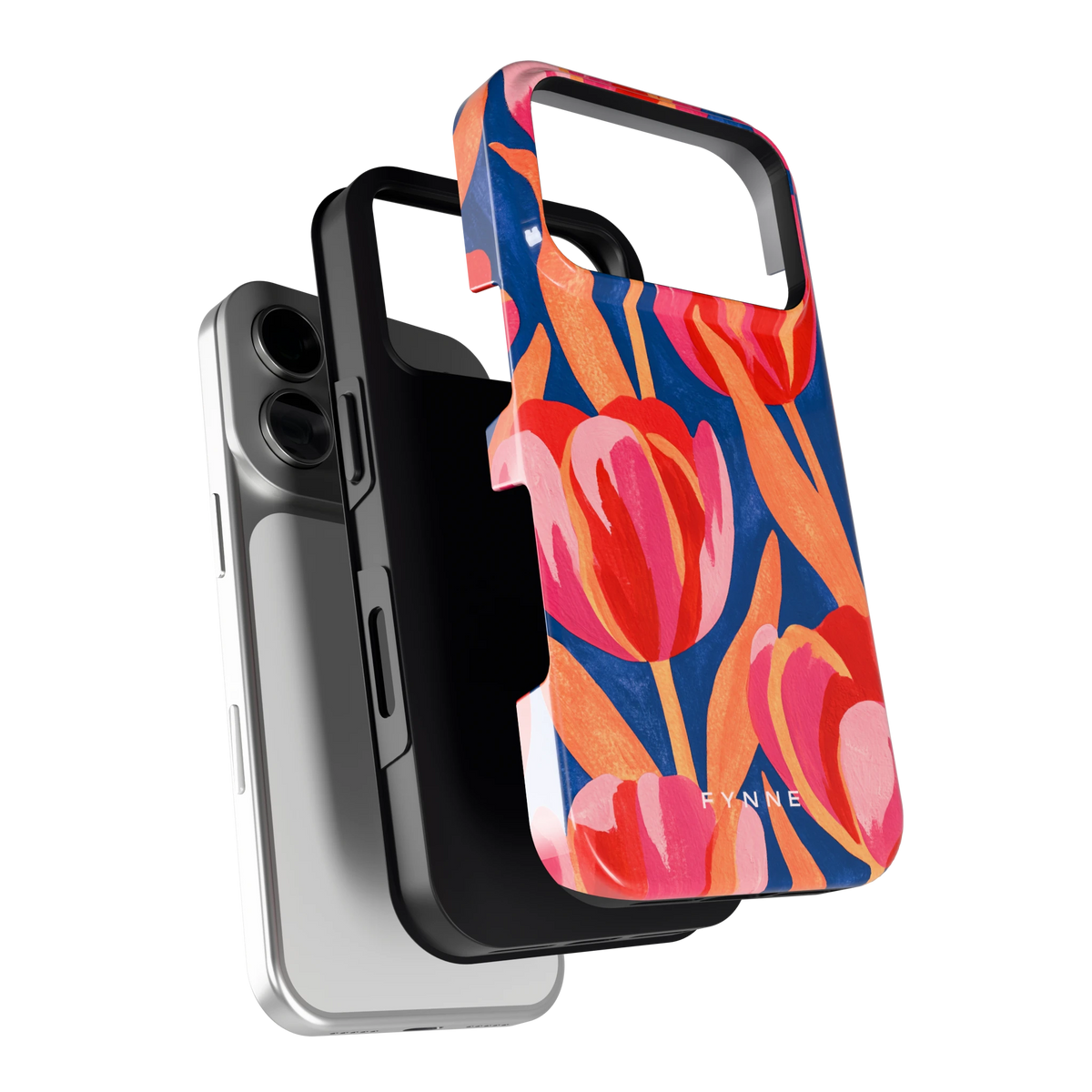 Geschilderde tulpen hoesje voor iPhone 18 Pro, los van de telefoon