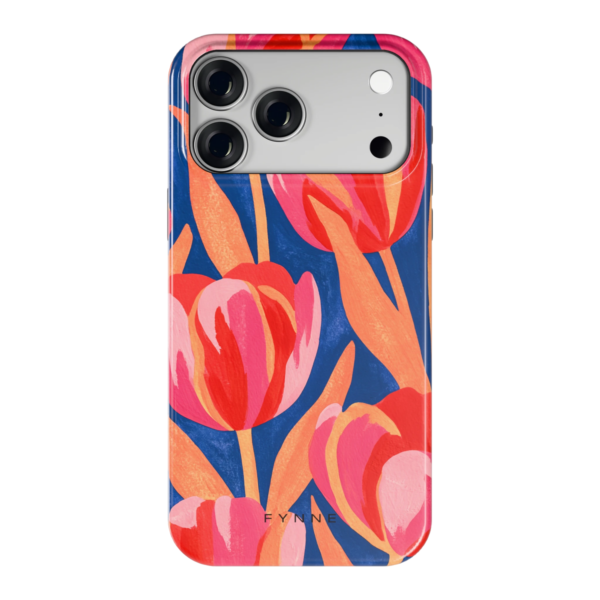 Geschilderde tulpen hoesje voor iPhone 18 Pro Max, achterkant