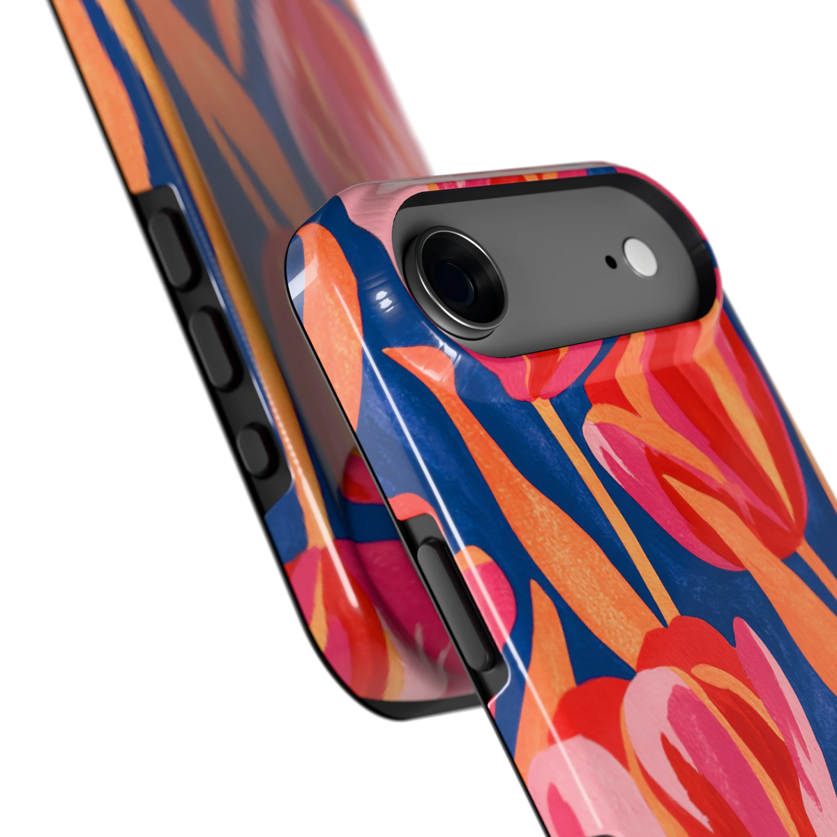 Geschilderde tulpen hoesje voor iPhone Air, close-up